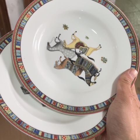 景德镇陶瓷8英寸深盘2个