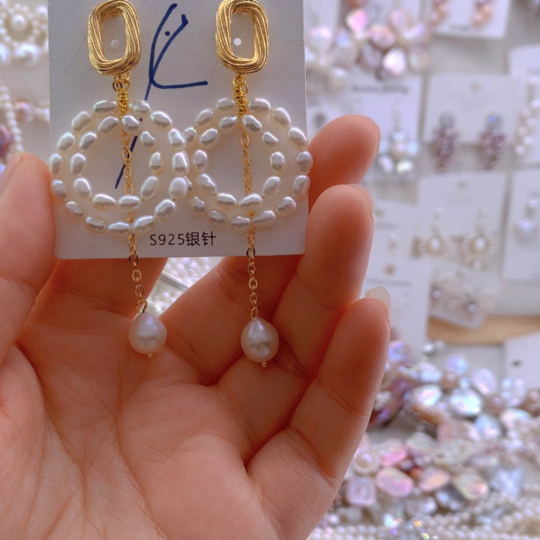 耳环未镶嵌淡水珍珠
