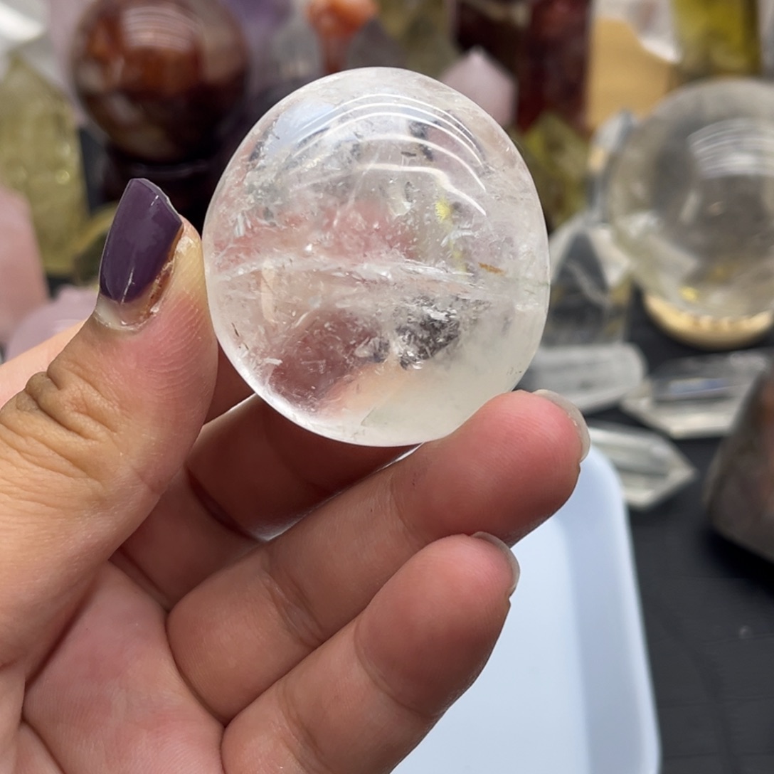 未镶嵌珠宝半成品水晶38 白水晶手握