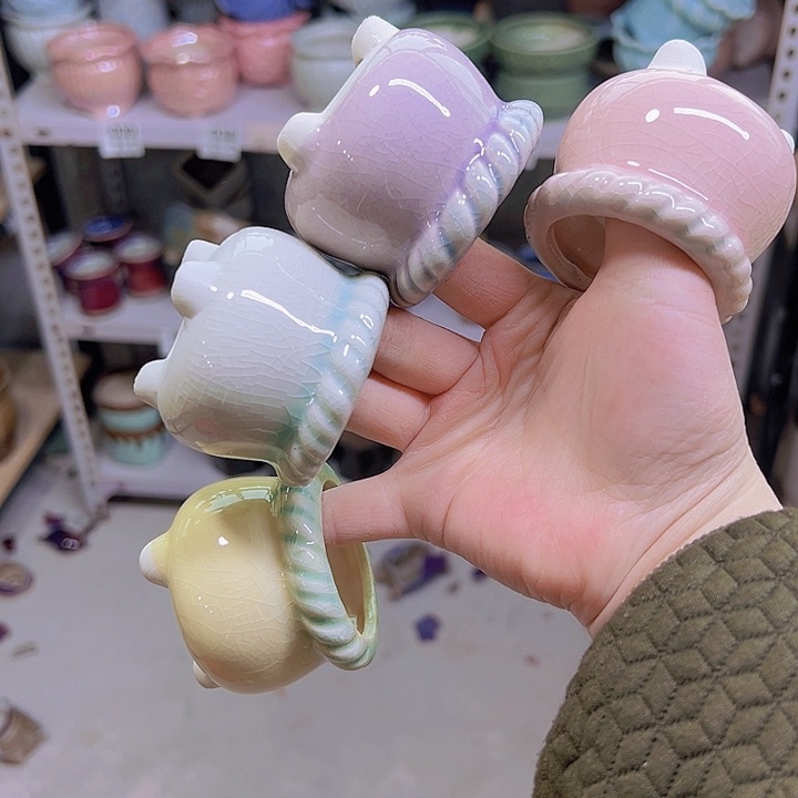 红陶陶瓷花盆当场满12包邮