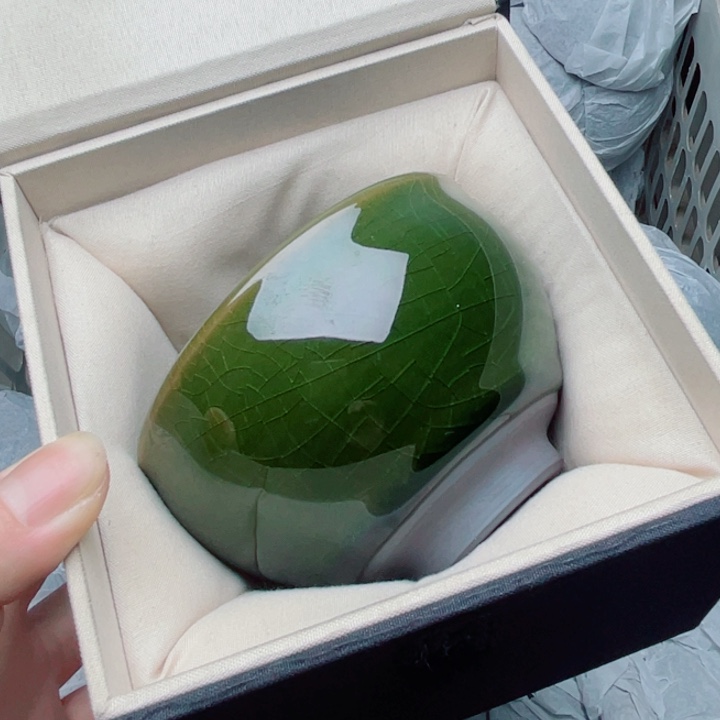 茶盏建窑建盏主人杯帝王绿将军