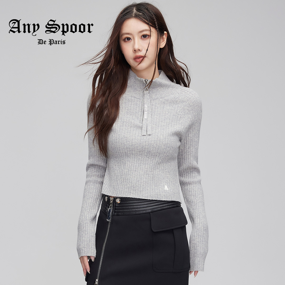 【ANY SPOOR】时尚春秋女款长袖套头毛衫84D572