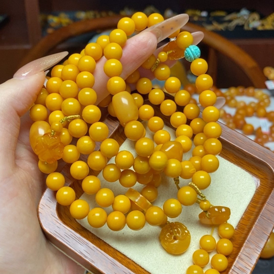【闪购商品】蜜蜡颈饰未镶嵌项链