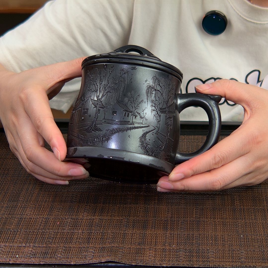 茶杯紫砂高货放漏