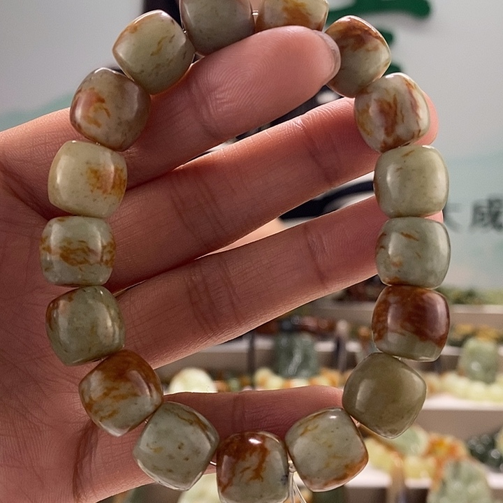 透闪石质玉手链未镶嵌多样性随机发一串