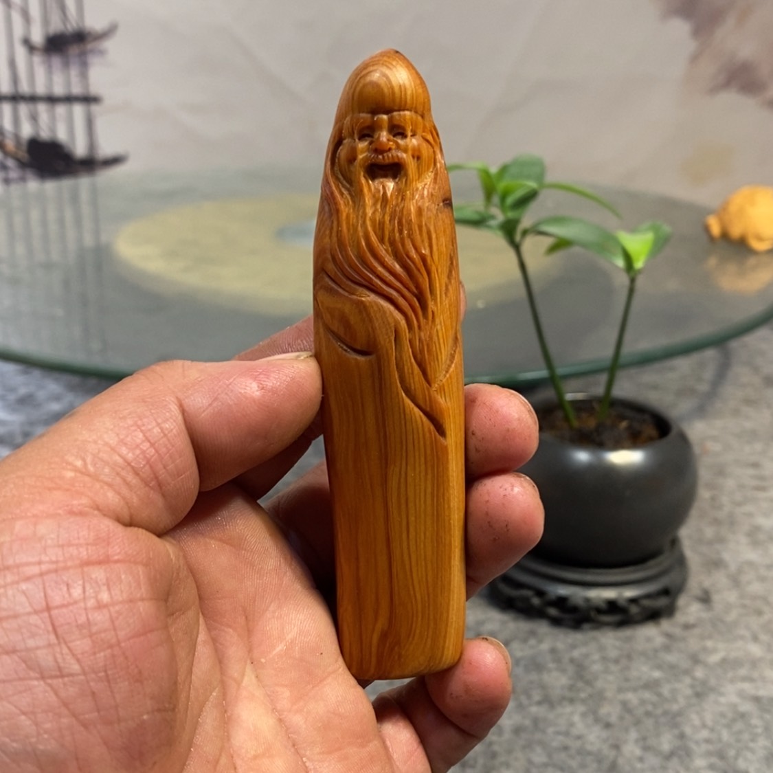 【闪购商品】柏木（崖柏）根雕木雕佛像工艺品摆件家居手把件