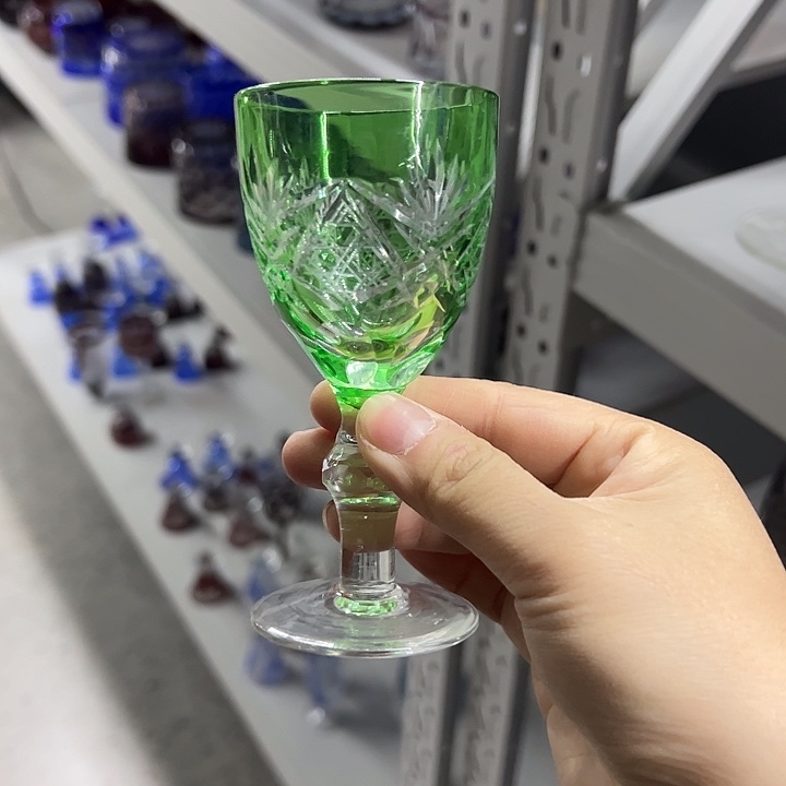 水晶玻璃平底款微瑕一个