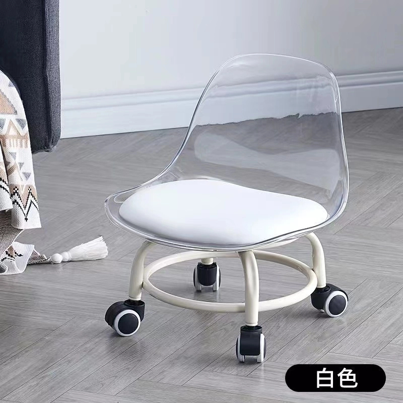 万向轮小椅子滑轮矮凳家用儿童靠背板凳网红擦地美缝带椅子