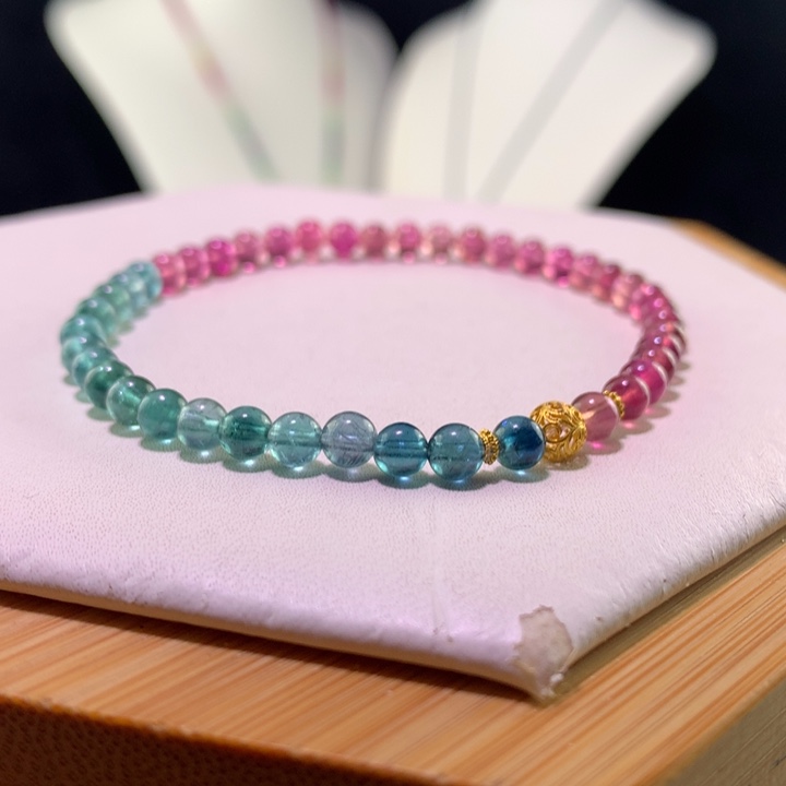 双色碧玺手链未镶嵌