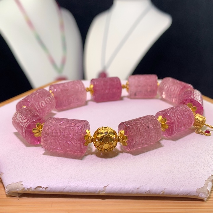 双色碧玺手链未镶嵌