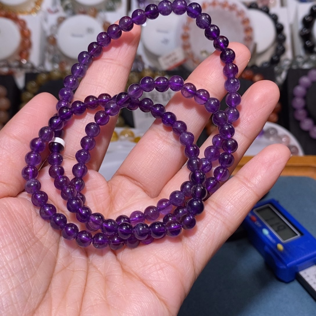 【闪购商品】水晶手串未镶嵌紫水晶多圈5m