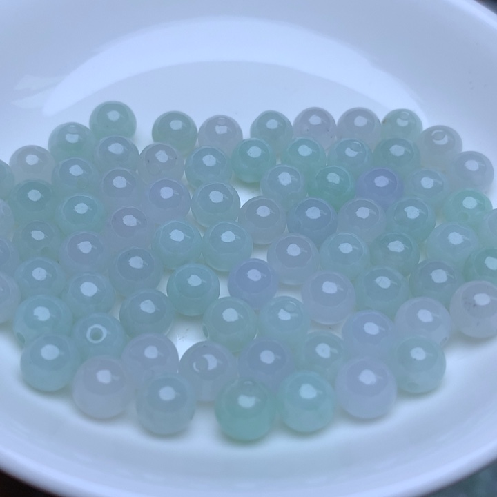 【闪购商品】未镶嵌翡翠手链卡7冰珠子20个