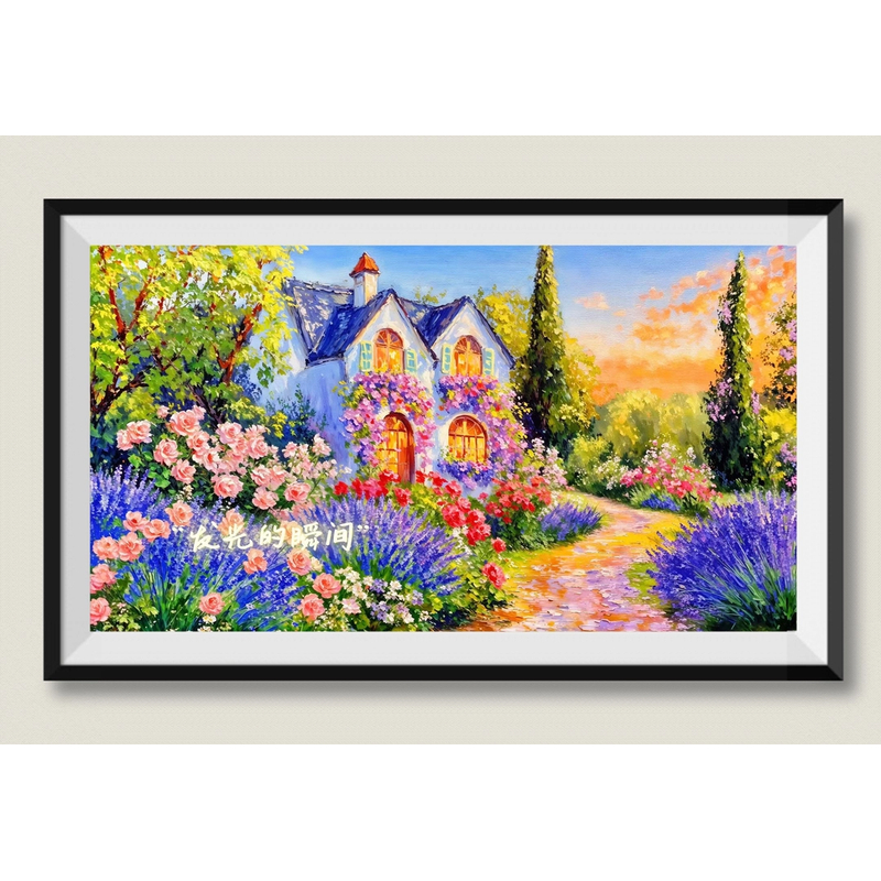 新疆长绒棉*莫奈花园120*70大格66色十字绣精准印花（无针无工具