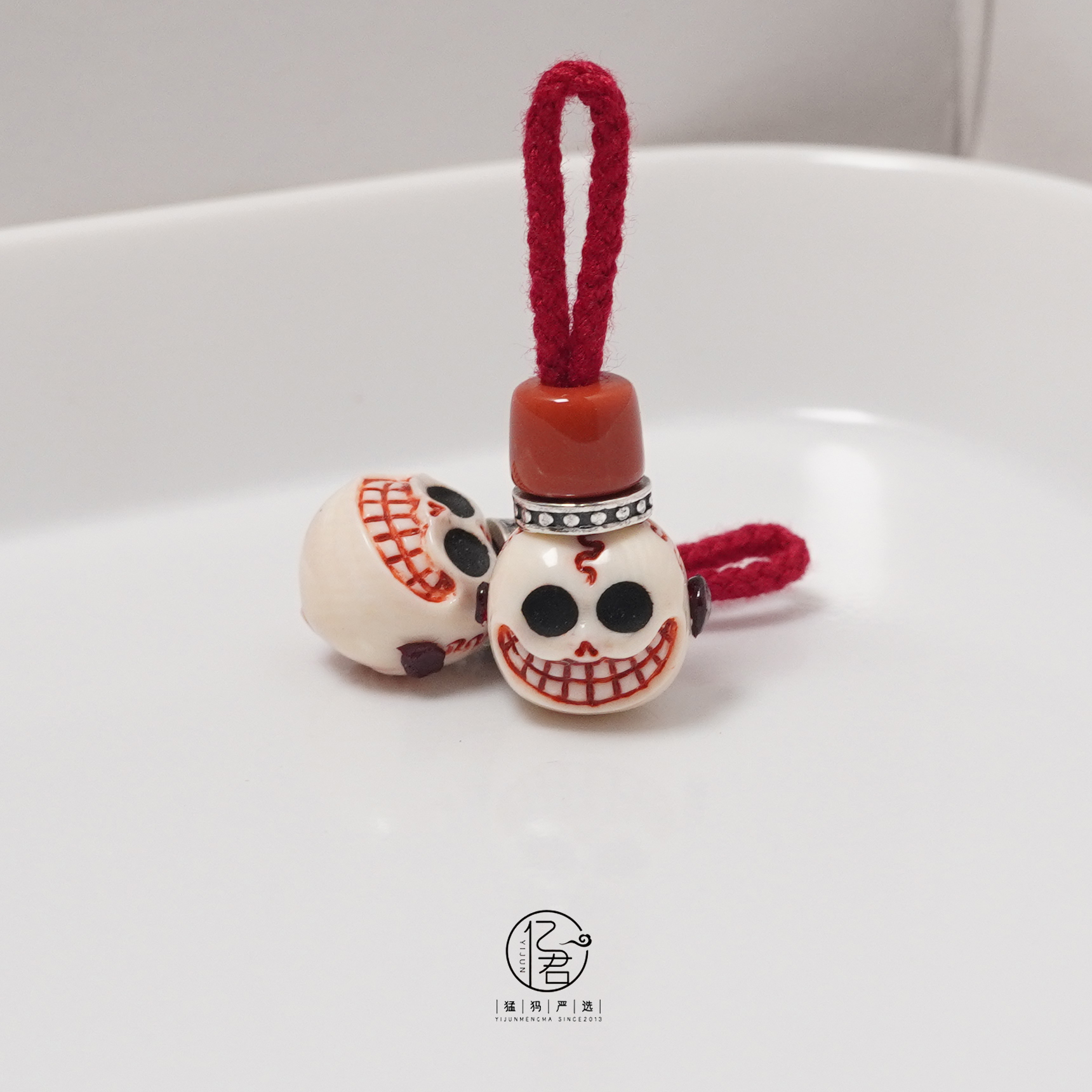 亿君 猛犸象牙三通 喜主款式 原生冰料雕刻款配饰