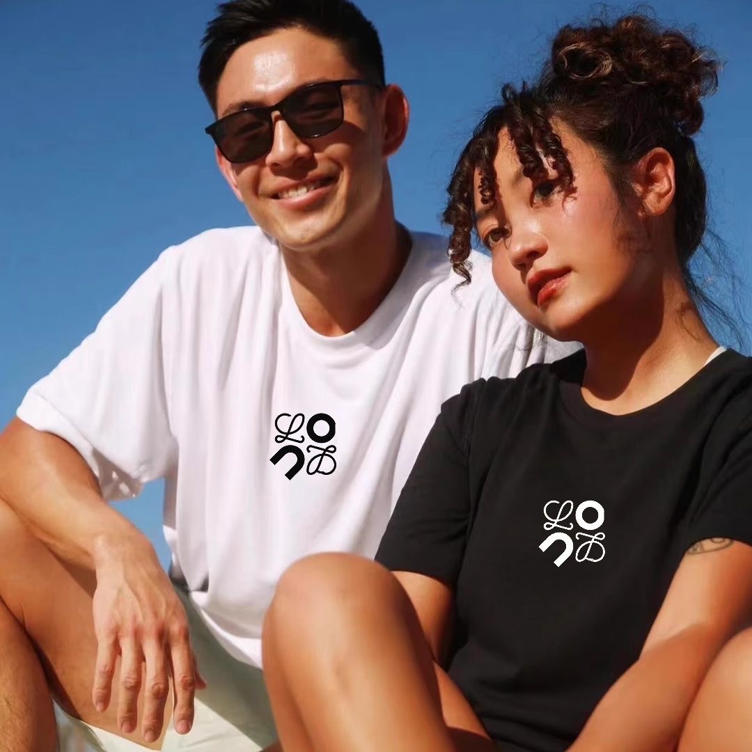 夏季情侣款棉质短袖运动休闲T恤