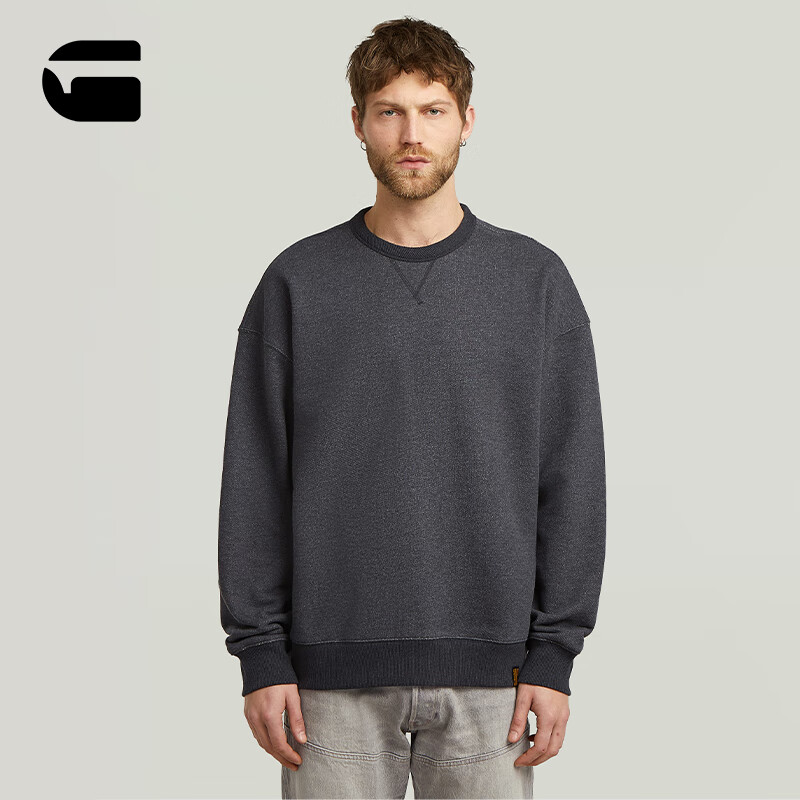 G-STAR RAW25秋季新款Essential卫衣时尚圆领宽松运动风男保暖内