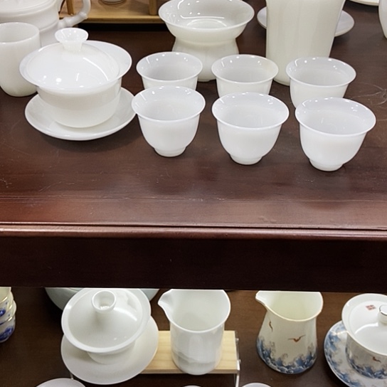 璞玉超薄胎盖碗套组