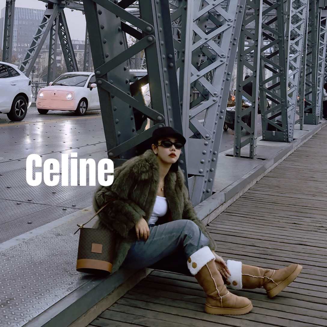 修复品8615488/Celine/思琳老花发财桶包水桶