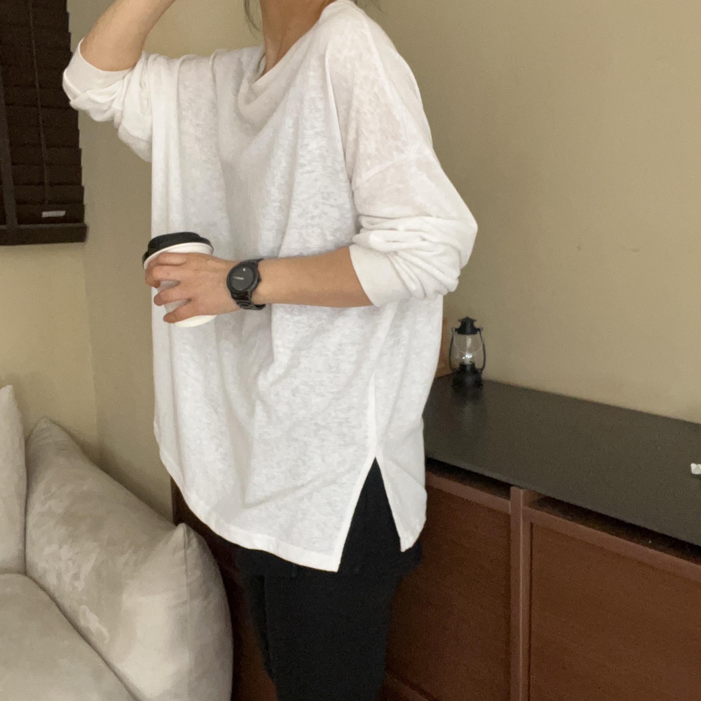 T04  雪花棉圆领长袖T恤  新款时尚韩版宽松百搭