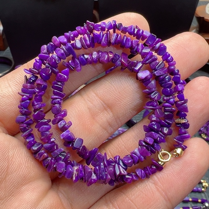 苏纪石（舒俱来）项链18K金镶嵌