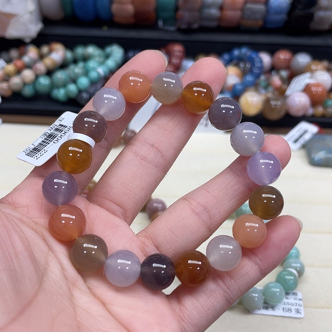 硅化珊瑚（珊瑚玉）手串未镶嵌萌*哒853