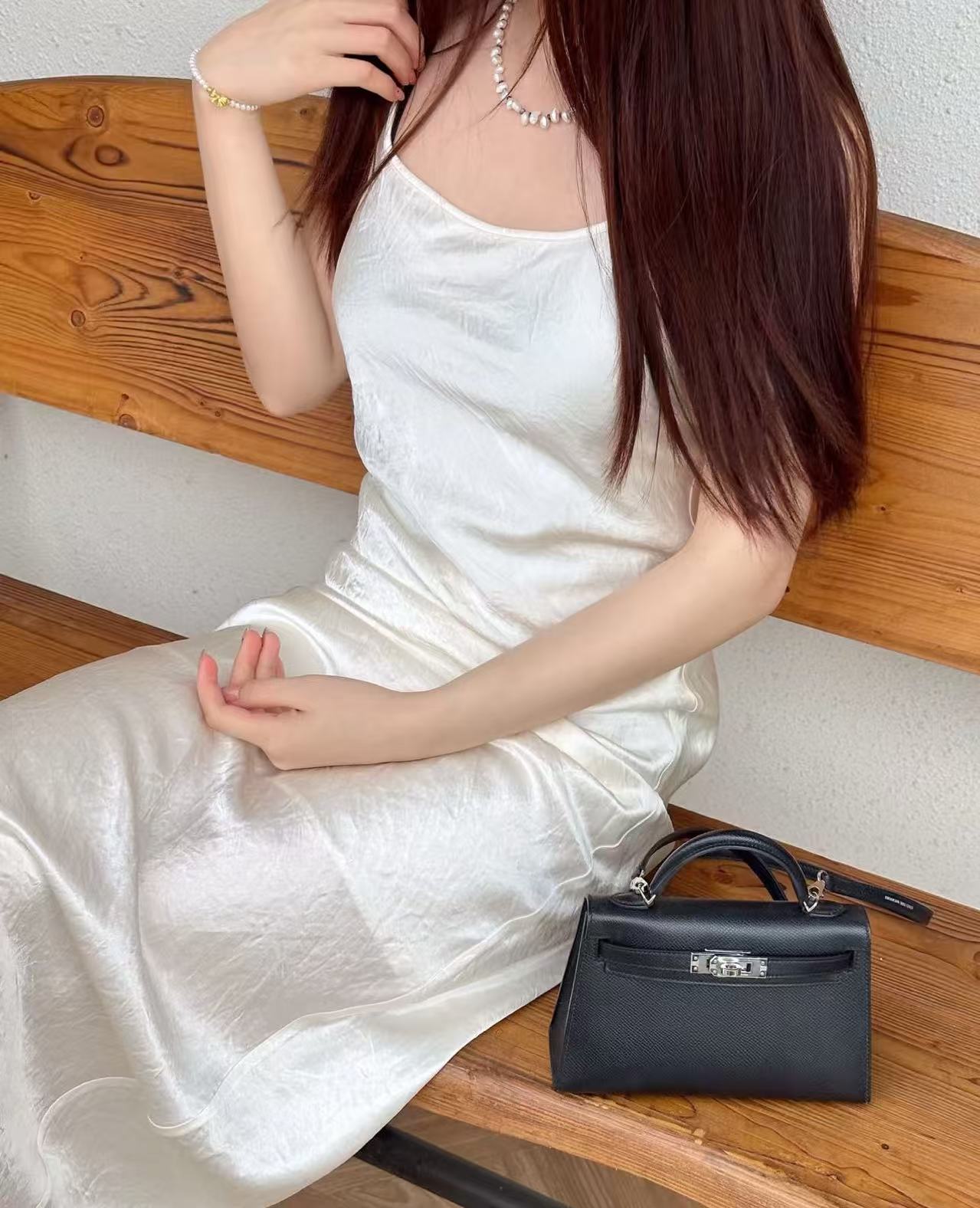 提花吊带吊带连衣裙长裙连衣裙轻奢显瘦夏季法式休闲