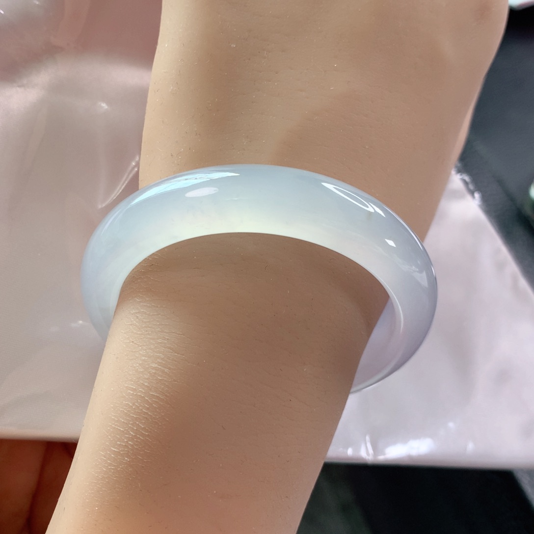 未镶嵌手镯翡翠冰透白月光288