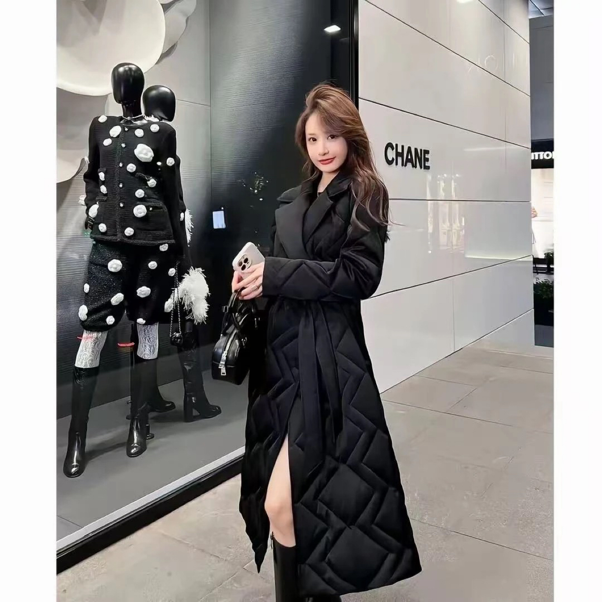 【301-399】秋冬新款外套气质优雅显瘦过年百搭女装长款宽松棉大衣