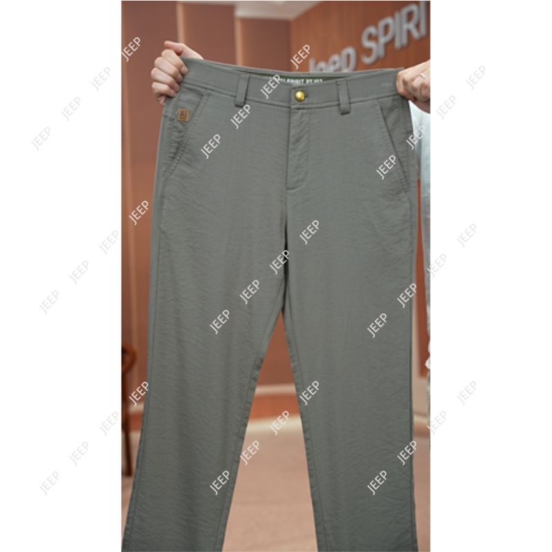 JEEPSPIRIT夏季新款高端磁吸扣速干透气桑蚕丝夏季而生休闲裤8635