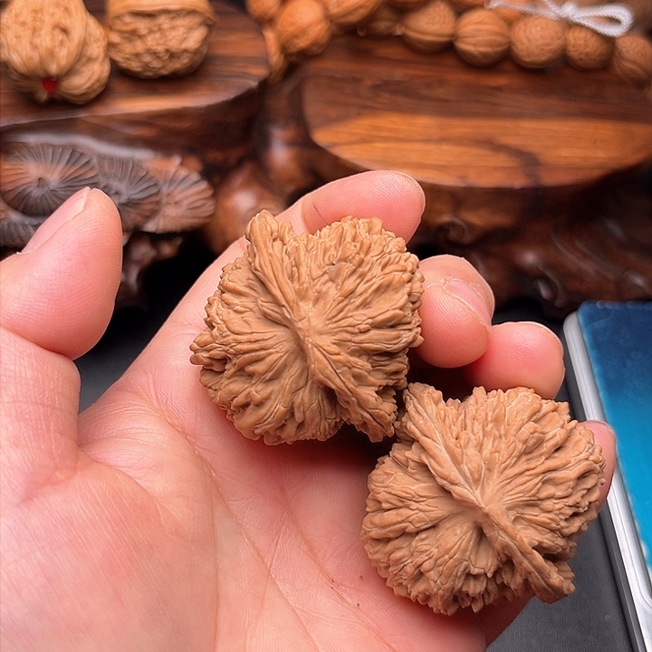 桃核把件核桃四座楼45