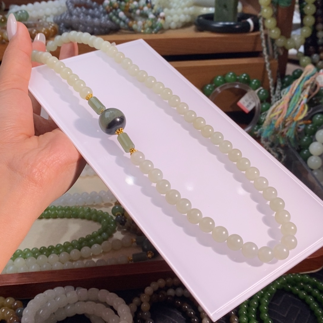 和田玉未镶嵌手链