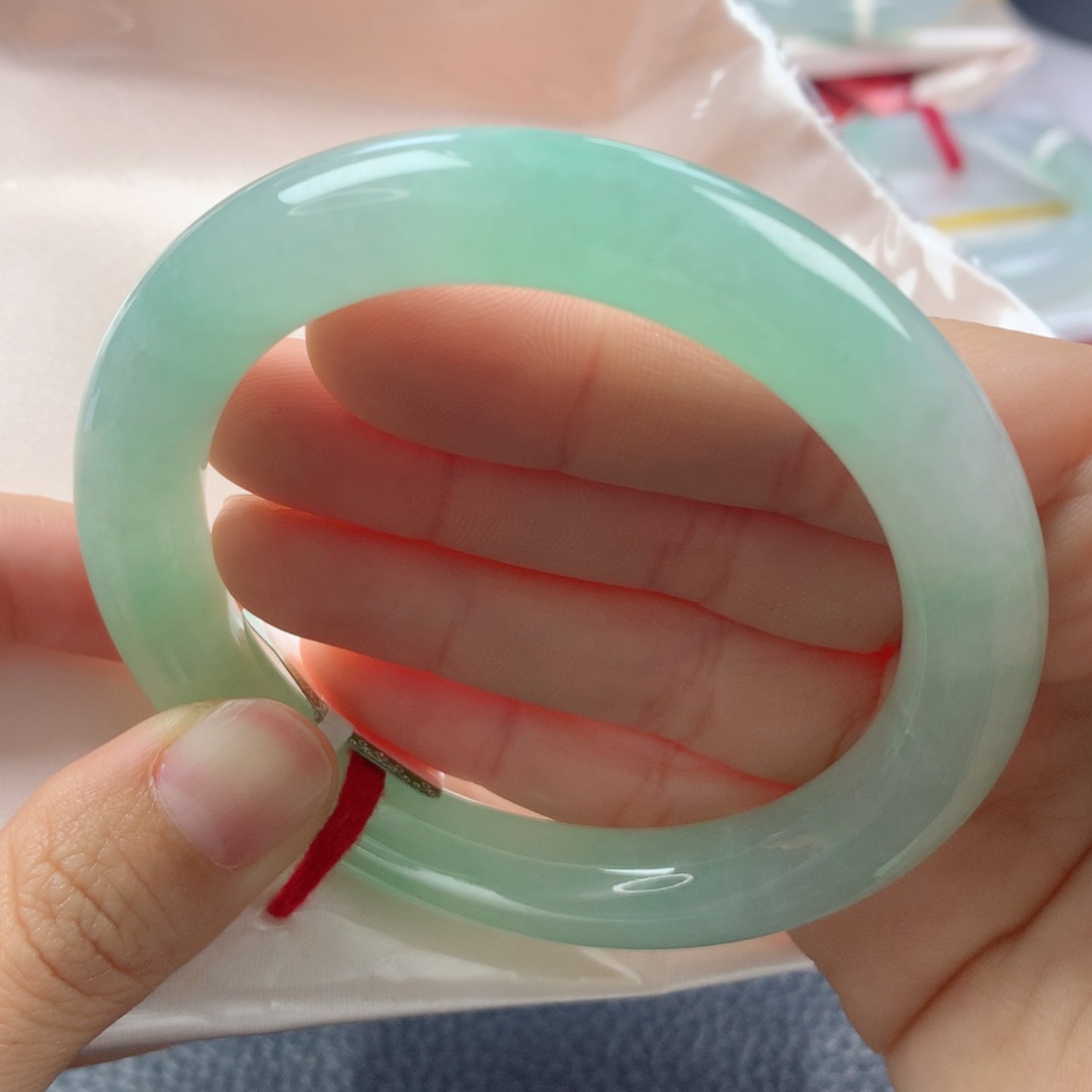 未镶嵌手镯翡翠缅甸天然翡翠A货57圆