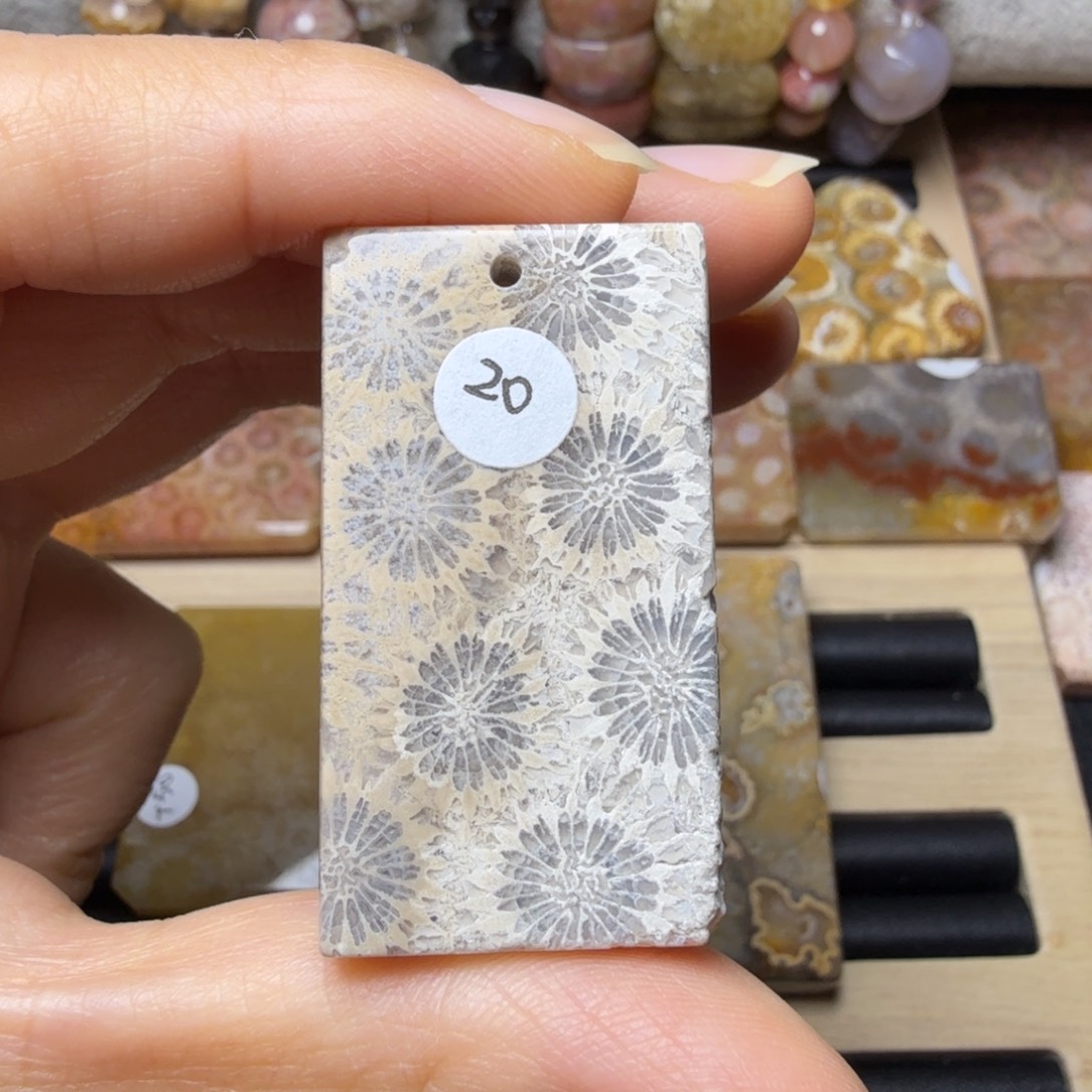 硅化玉未镶嵌灰花，边缘有骨骼