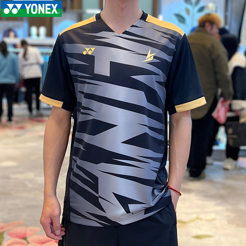 新款尤尼克斯羽毛球服运动服林丹系列上衣短袖速干10102LDCR