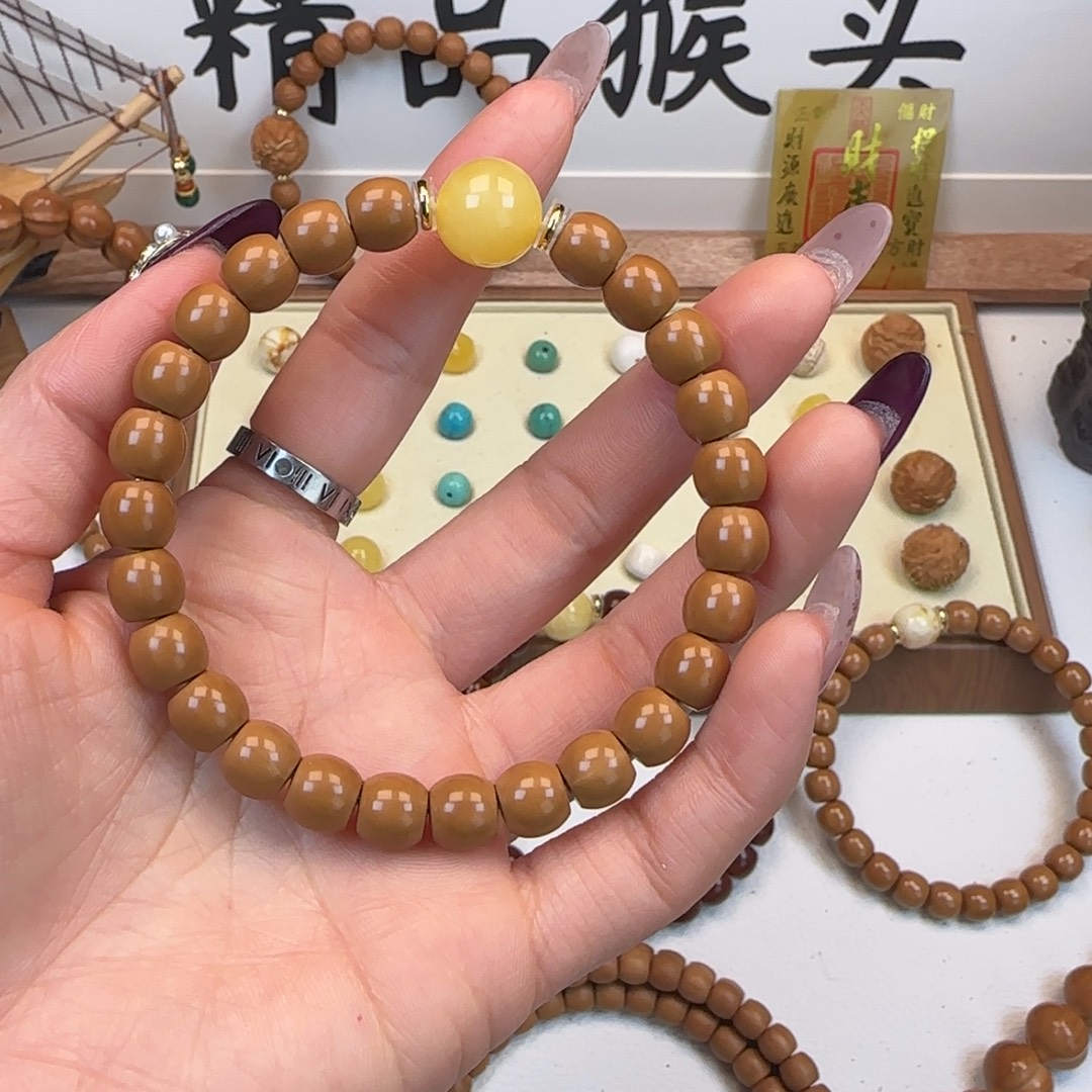 核桃手串/手链8.5直切➕配饰