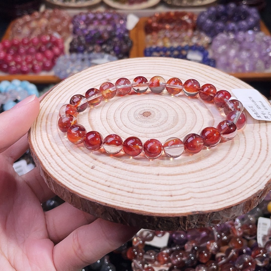 手链水晶未镶嵌龙鱼胶花8.6