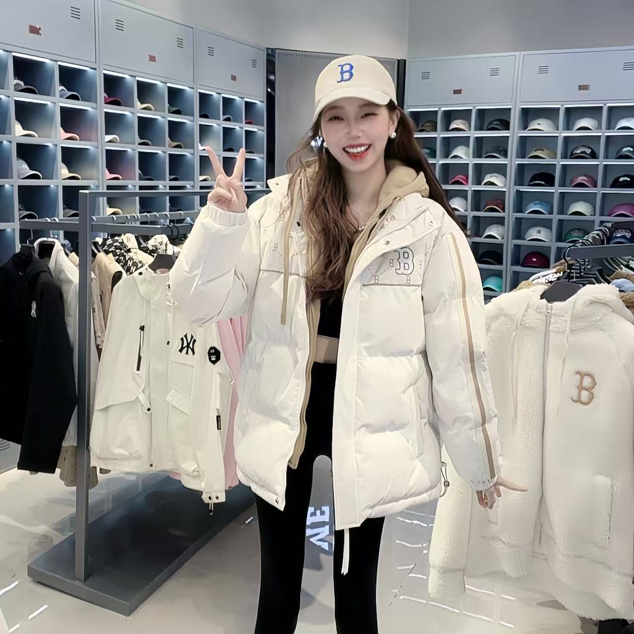 棉服联名假两件男女同款时尚潮流休闲百搭外套 207