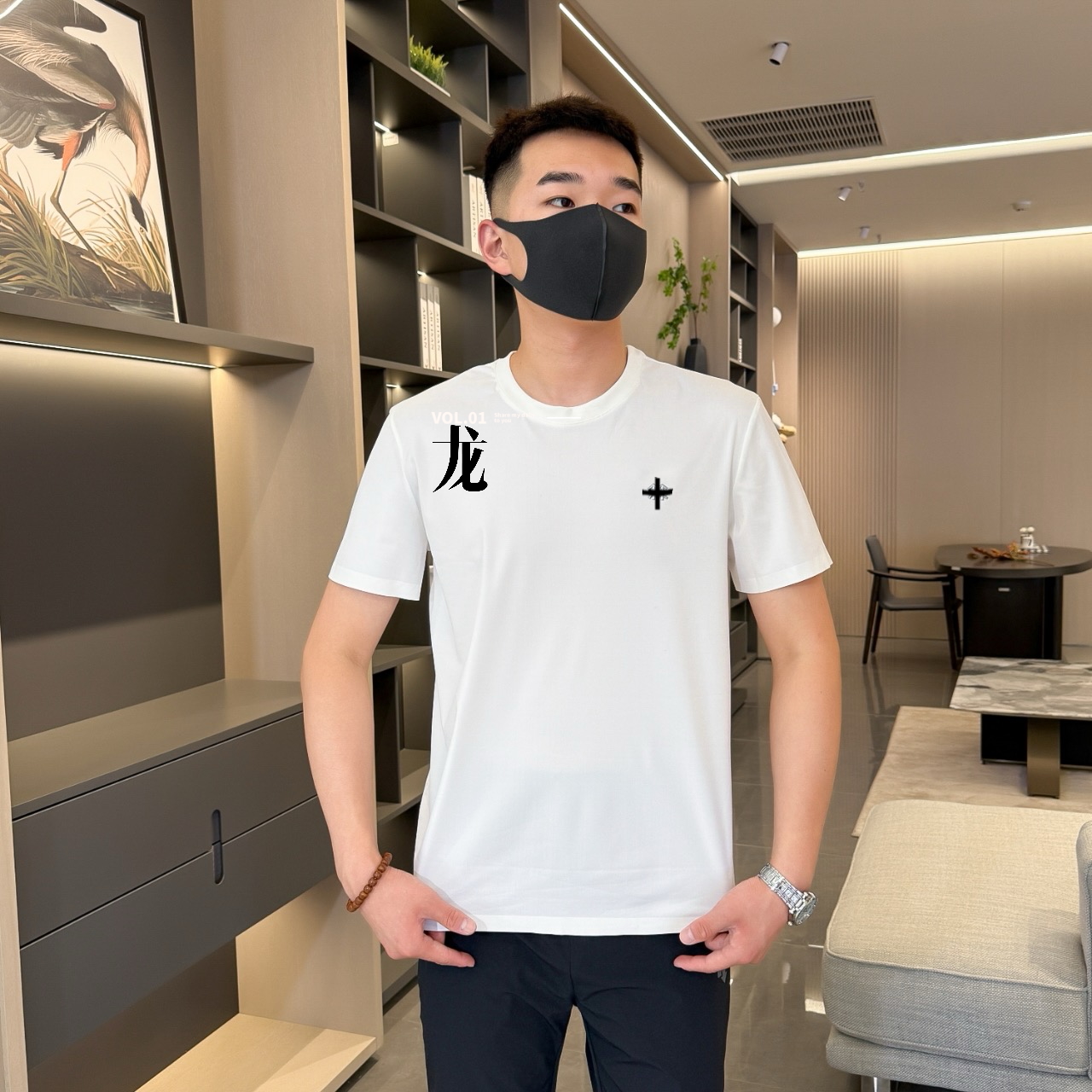 L-19号圆领夏季新款背健身休闲短袖百搭修身上衣户外时尚薄款