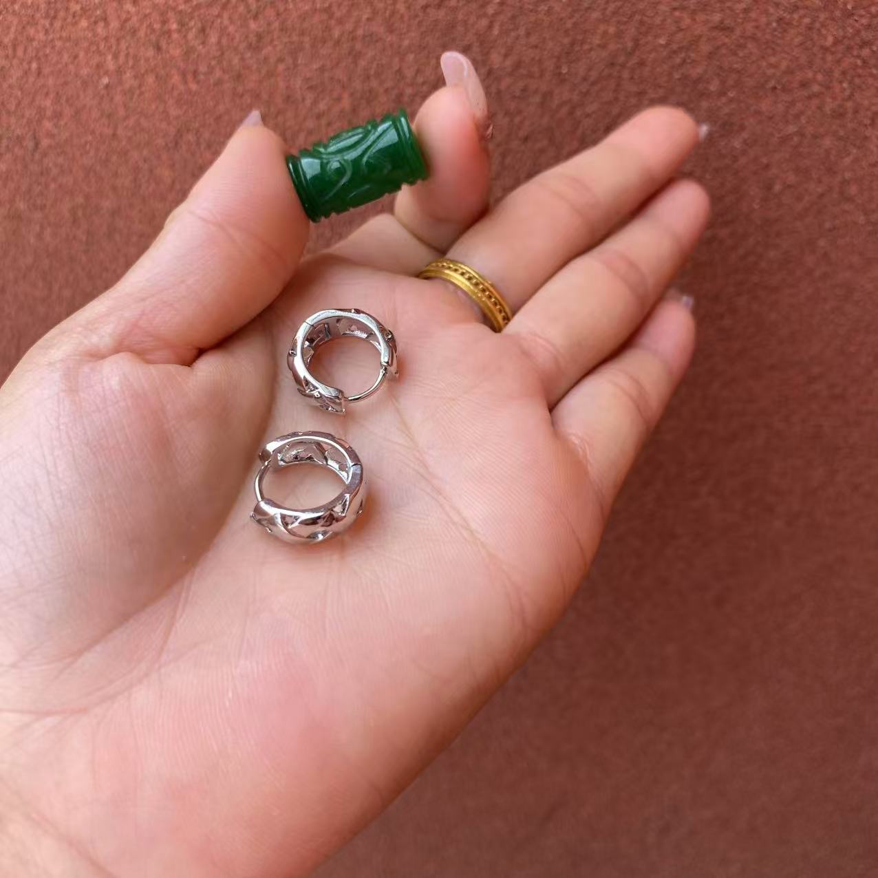 503-编织镂空耳钉