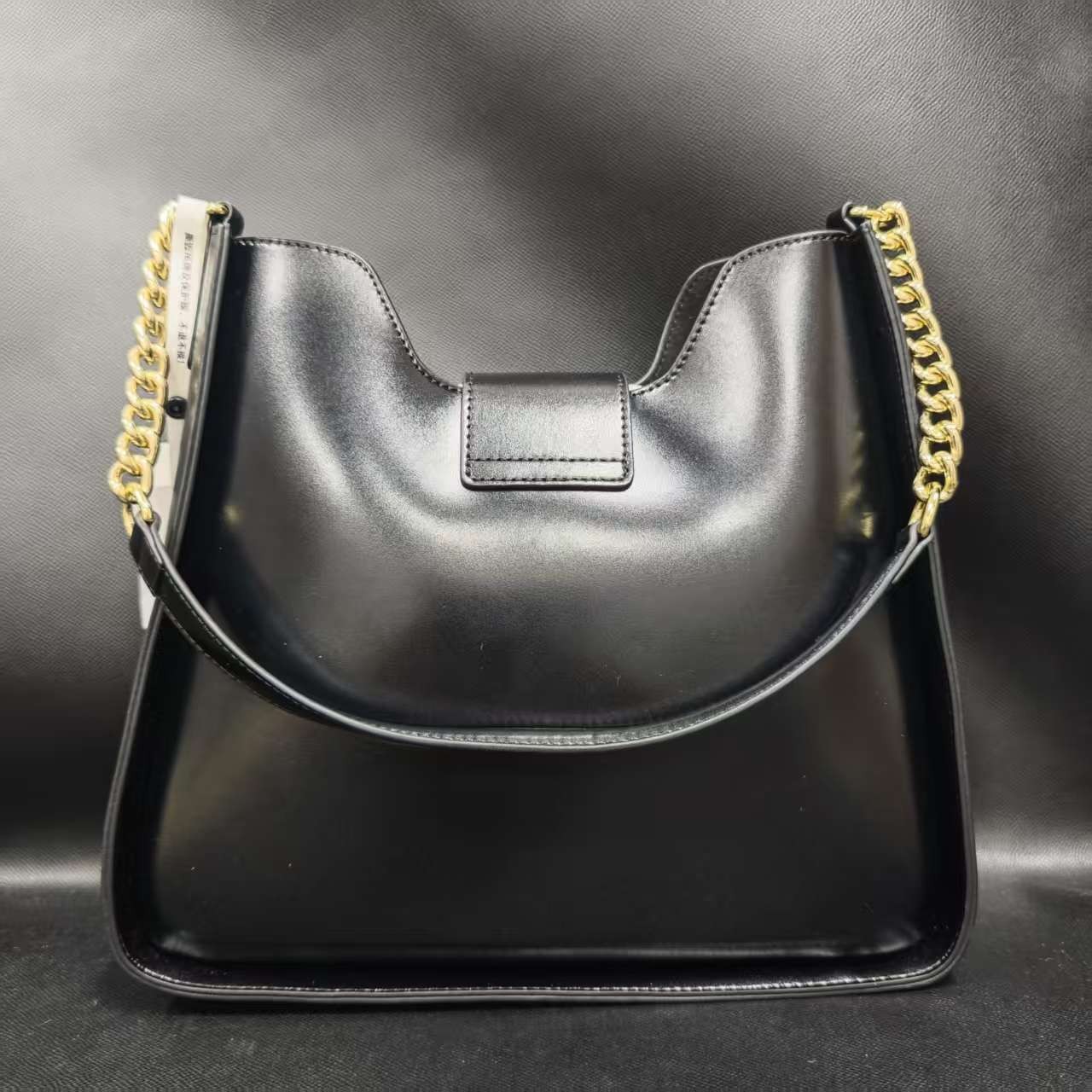 SMVP 高定奢品 时尚真皮新款女包斜挎包金门腋下 10912 黑色