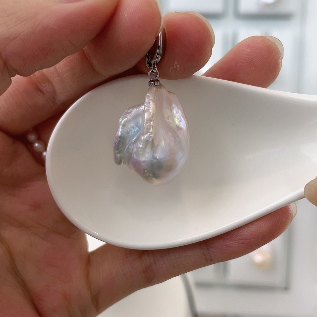 淡水珍珠颈饰银S925镶嵌