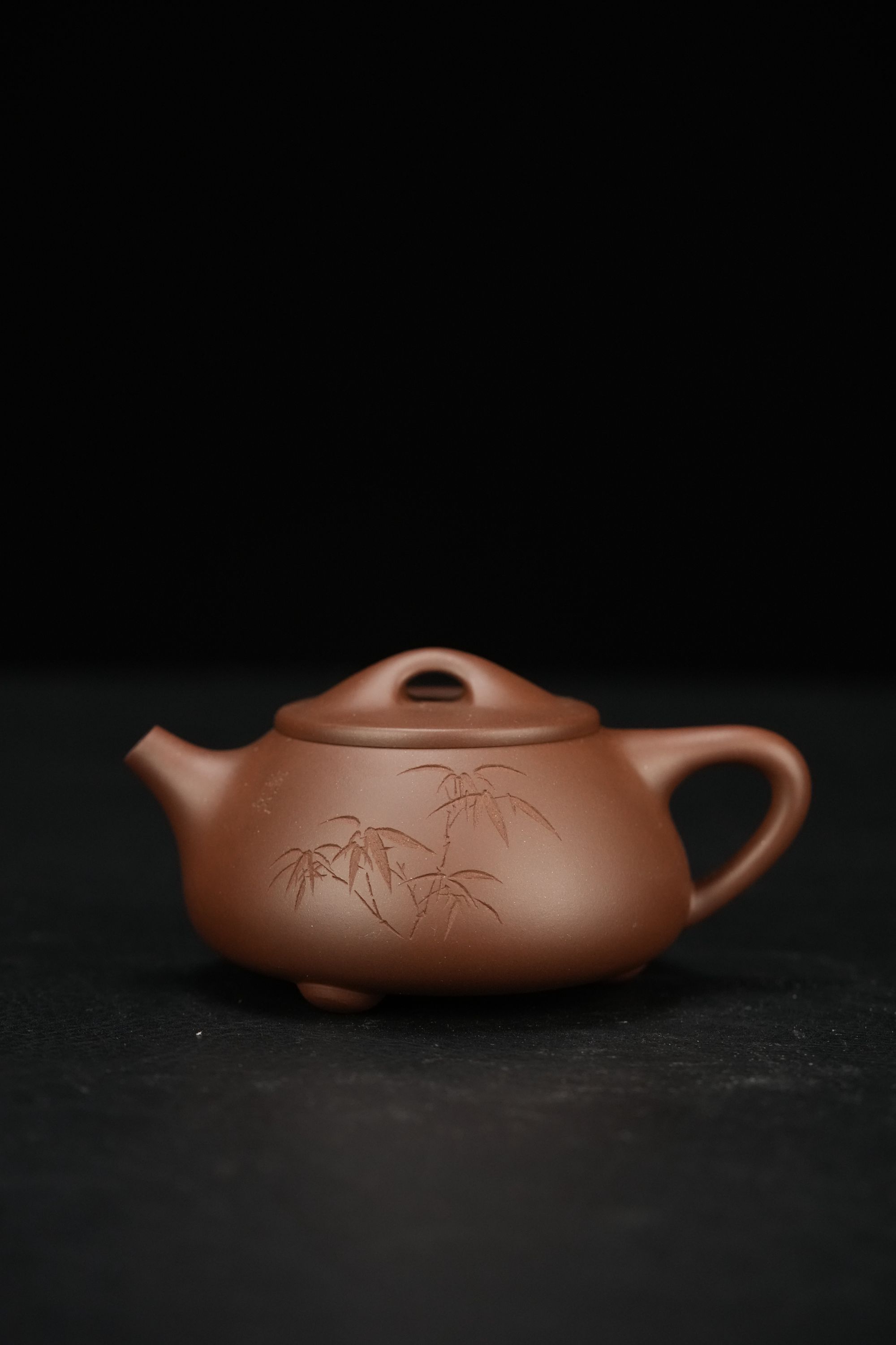 凡凡会客厅 YP39杨军保拓片石瓢景舟紫泥200cc 紫砂壶