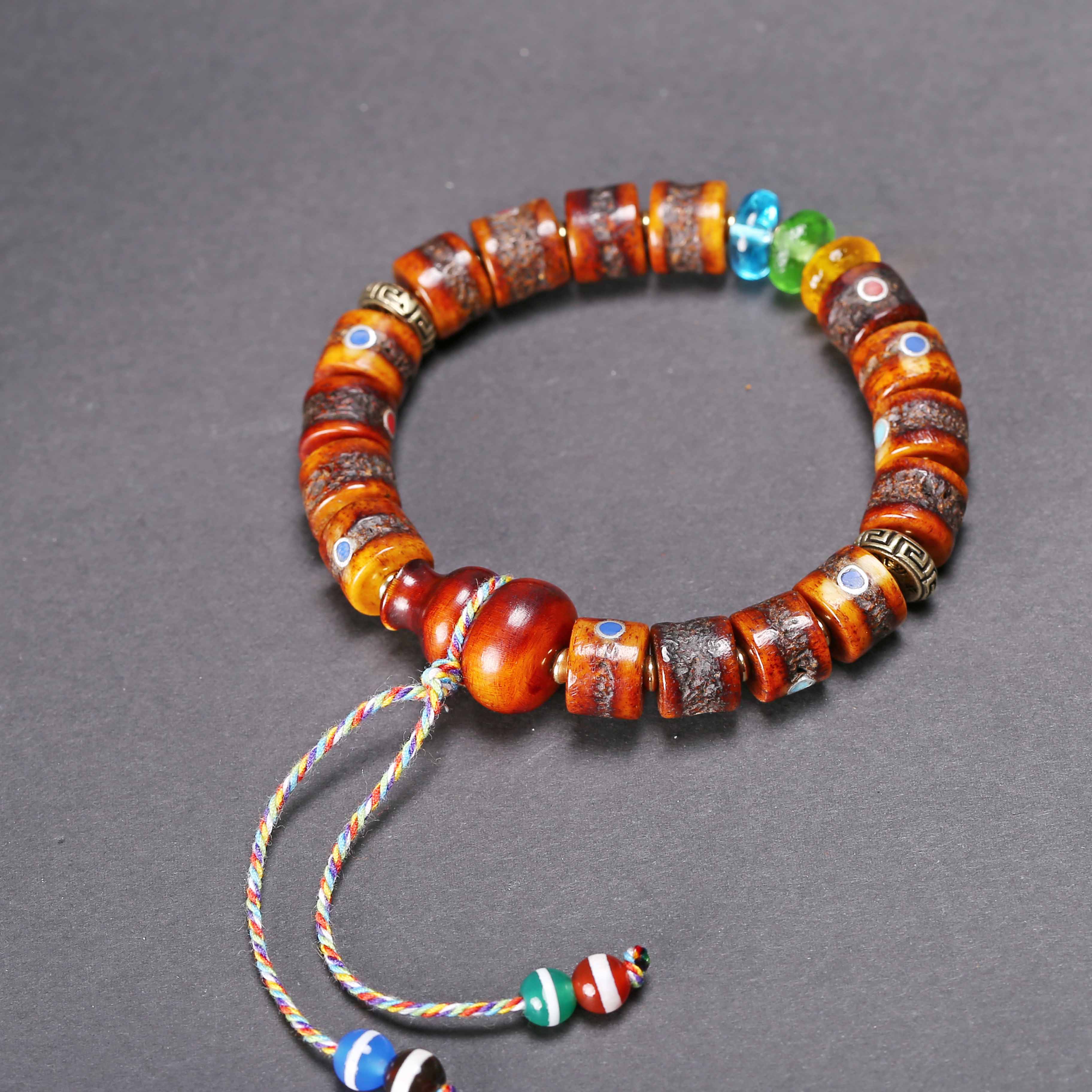 【济文阁】JSJ25021912民国 直切桶珠形手串