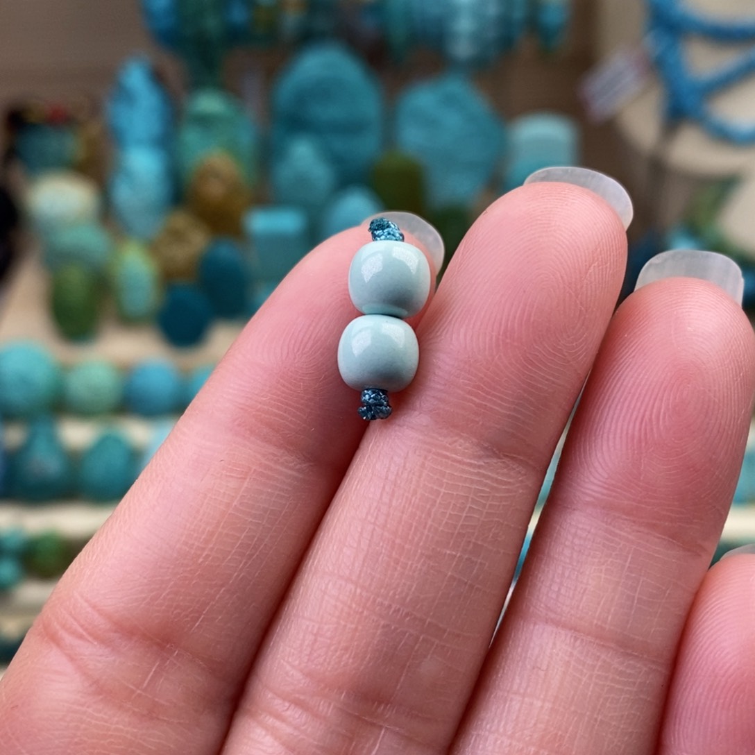 绿松石珠宝奇石未镶嵌6.2mm