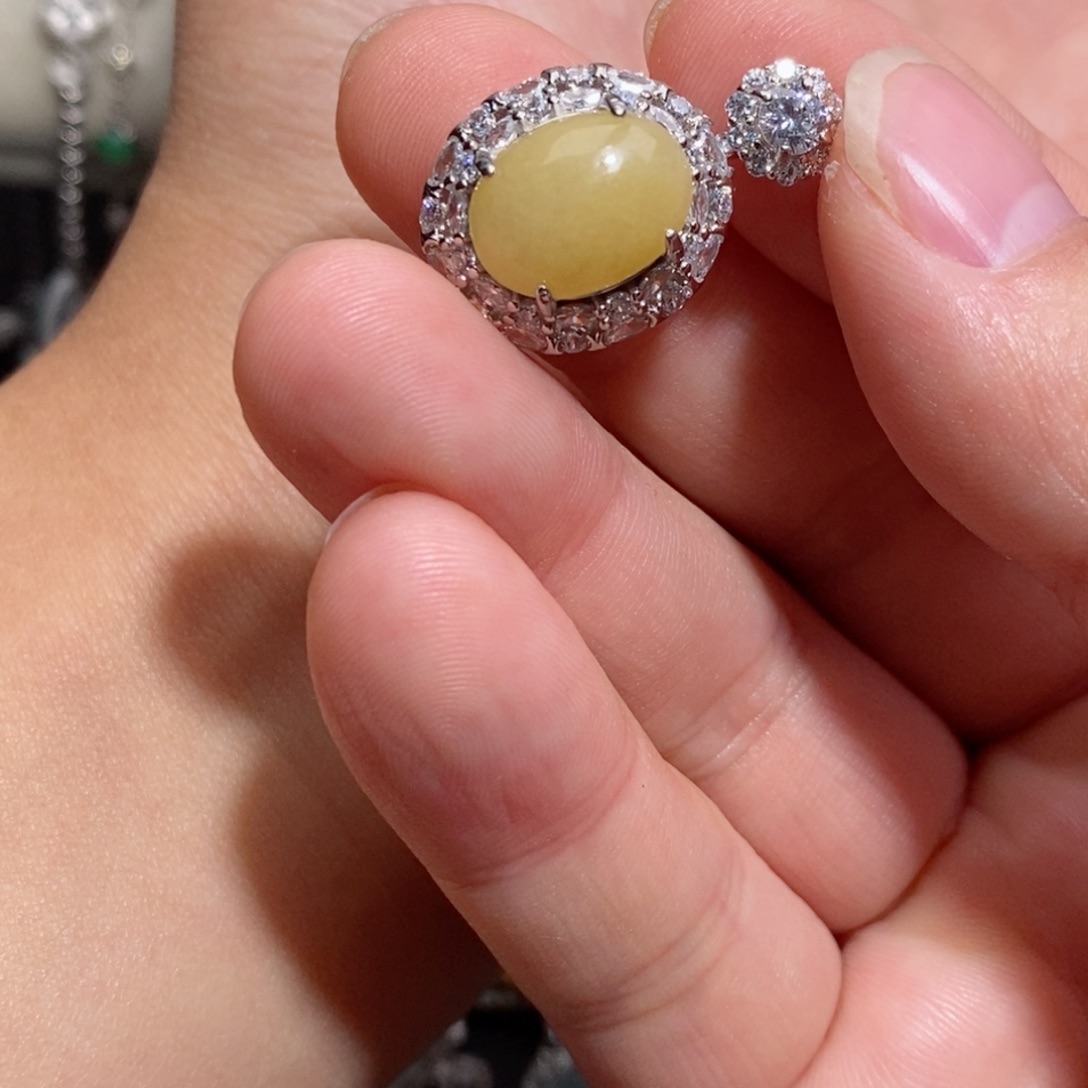 翡翠颈饰银S925镶嵌j j j j j