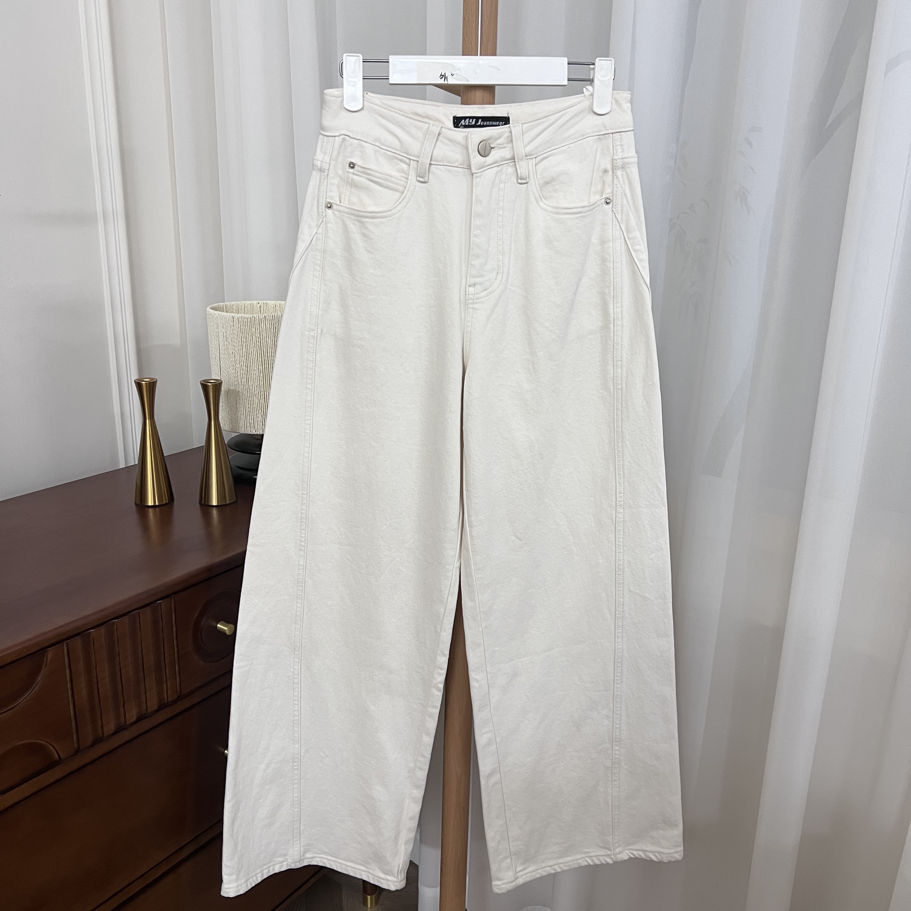 一粒扣休闲百搭显瘦休闲裤  J425