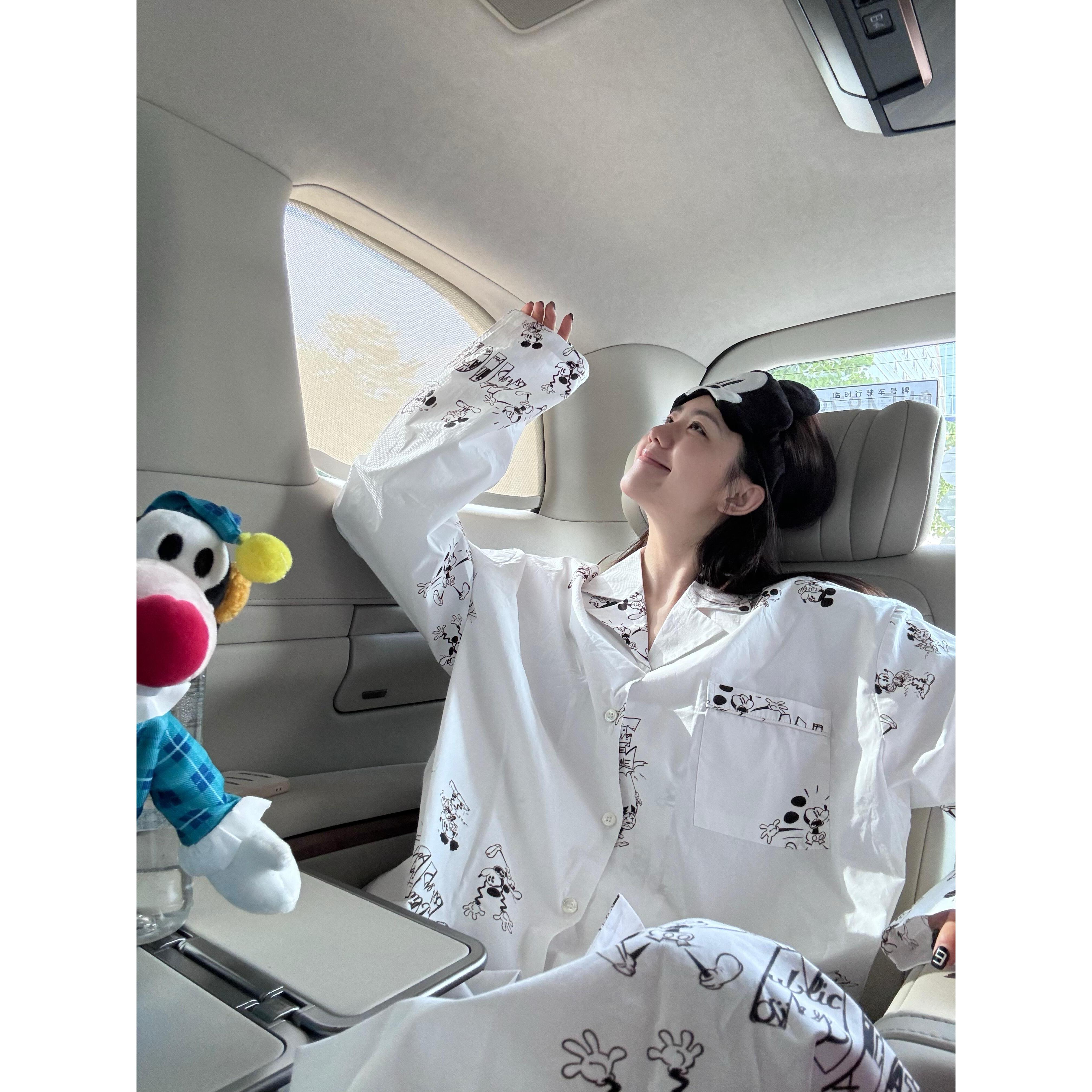 白色米奇卡通印花开衫爆款睡衣女秋冬季新款甜美家居服套装外穿