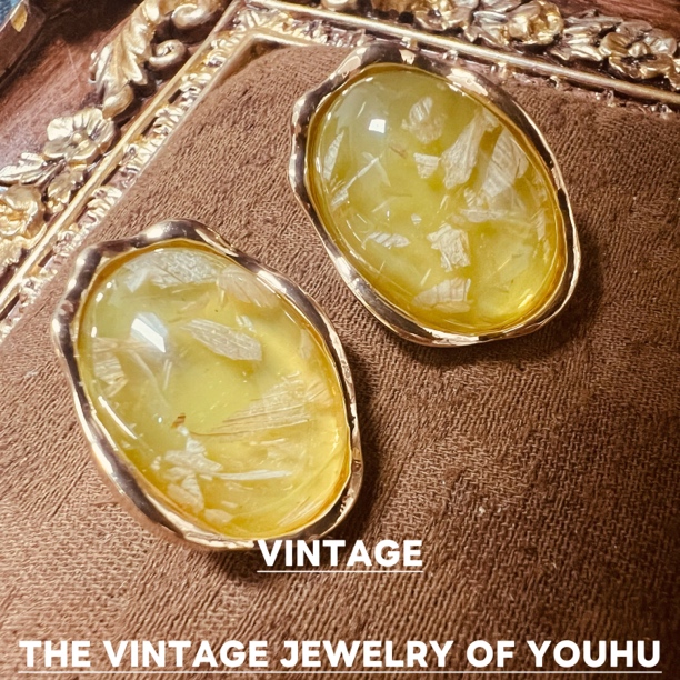 铜合金耳饰 【菱镜】253法式复古优雅耳钉