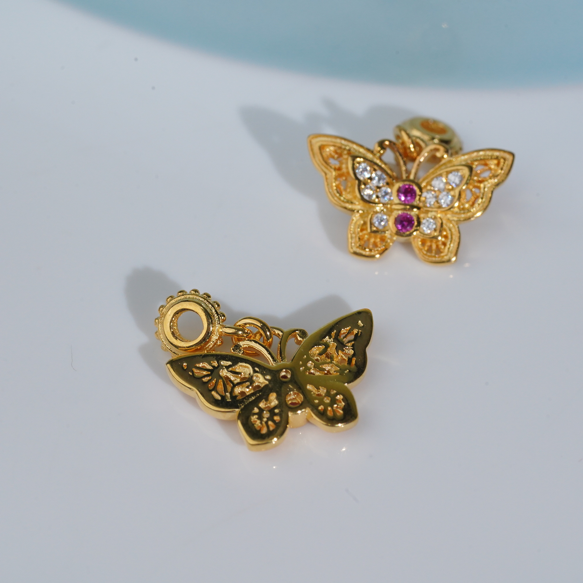 925银银制品 【铭记珠宝】S925银蝴蝶吊坠28-3DM249H878【多样性发一