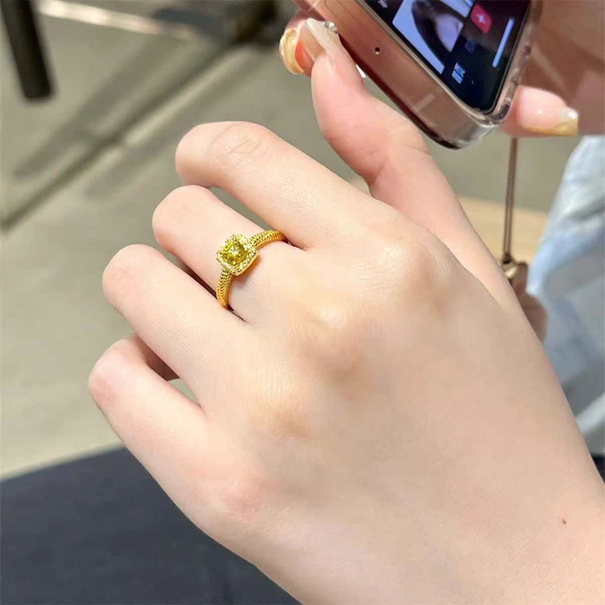 【质检发货】经典爆款方糖戒指